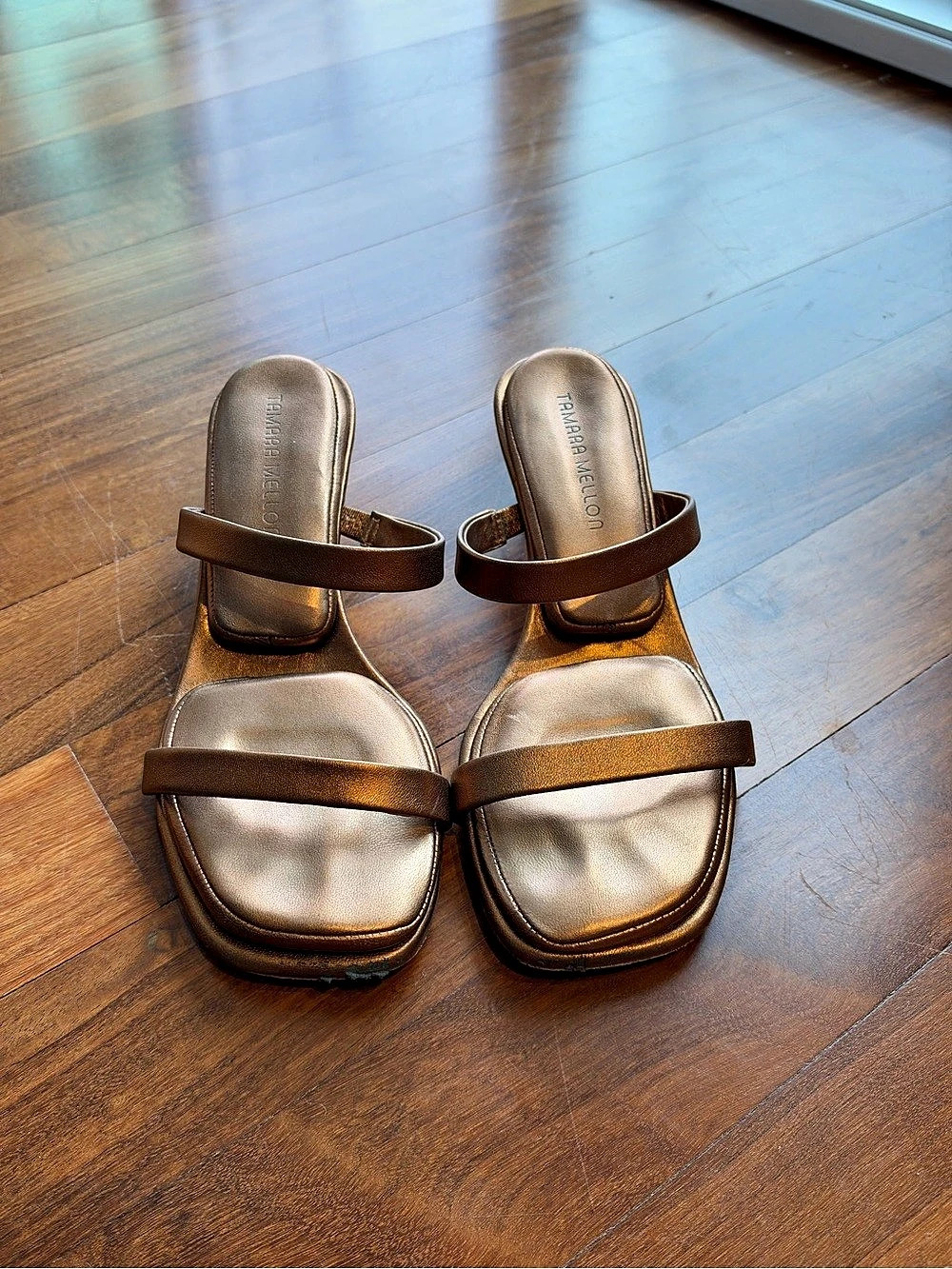 Tamara Mellon Brown Heeled Sandals US 7.5